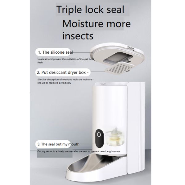 3.7L Capacity Automatic Pet Feeder Mobile Phone Control Time Setting for Cats and Dogs