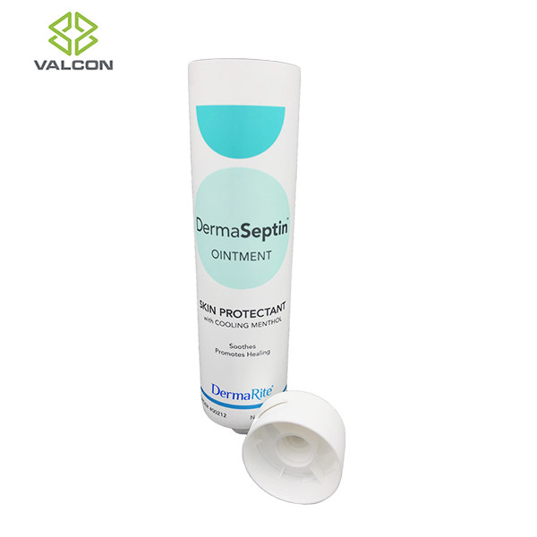 4 OZ Empty Lotion Tubes Matte Offset Printing White PP Flip Cap HDPE Material