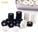 144pcs/Box White/Black 75D/2 100% Polyester Pre-wound Bobbins Threads L Type