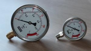 China 50MM 1000 Bar RO System Accessories Liquid Water Filled Pressure Gauge wholesale