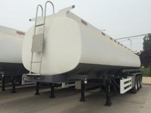 China 45000 Liters Oil Fuel Tank Trailer , Tri Axle Tanker Trailer Carbon Steel Body wholesale