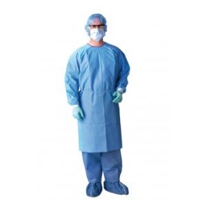 SPP Disposable Isolation Gowns Disposable Lab Coats With Knit Cuff