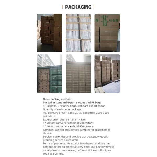 20CM Disposable Bamboo Chopsticks Eco-Friendly Mao Bamboo