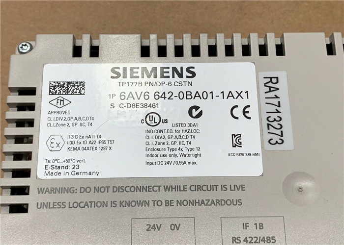 China New and Original 6AV6642-0BA01-1AX1 SIMATIC TP177B 6&quot; PN/DP STN 256 color display wholesale