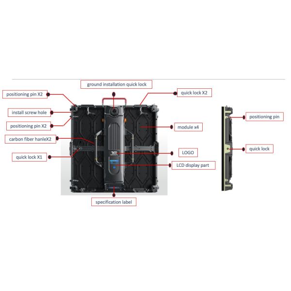 Indoor P3.91 Rental LED Display Screen 500*1000mm Aluminum Cabinet