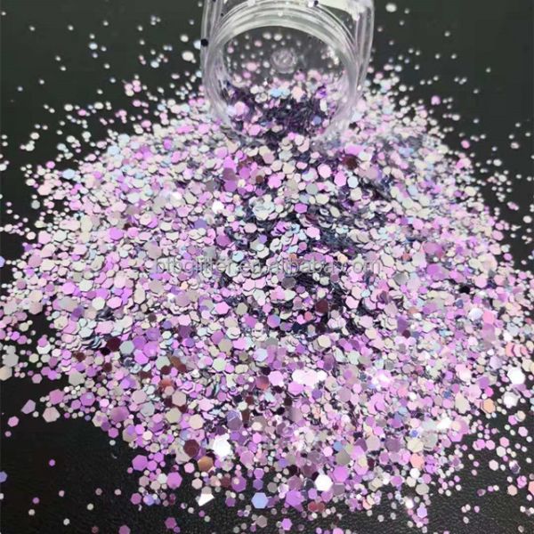 Excellent Nail Art Effect in Chunky Polyester Shifting Glitter for Mixed Chameleon Glitter