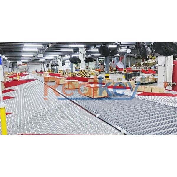 Low Noise Modular Belt Conveyor Systems Warehouse Belt Conveyor High Adaptability