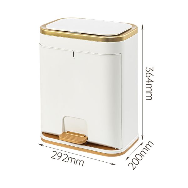 Household Intelligent Induction Electronic Motion Double Open Lid Large Capacity Plastic Trash Can