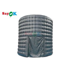 China LED Inflatable Photo Booth Black Double Door 5m Diameter wholesale