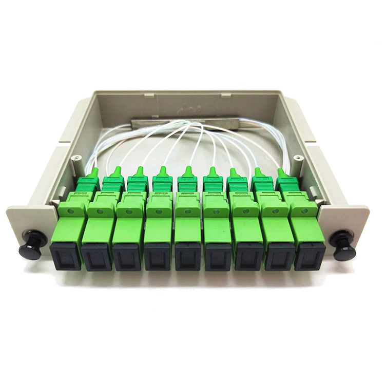 China 1X2 1X4 1X8 1X16 Waveguide FTTH PLC Splitter Box With Sc on sale