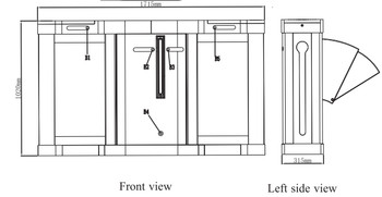 Smart-designed Full-Automatic Flap Barrier Gate with LED Light