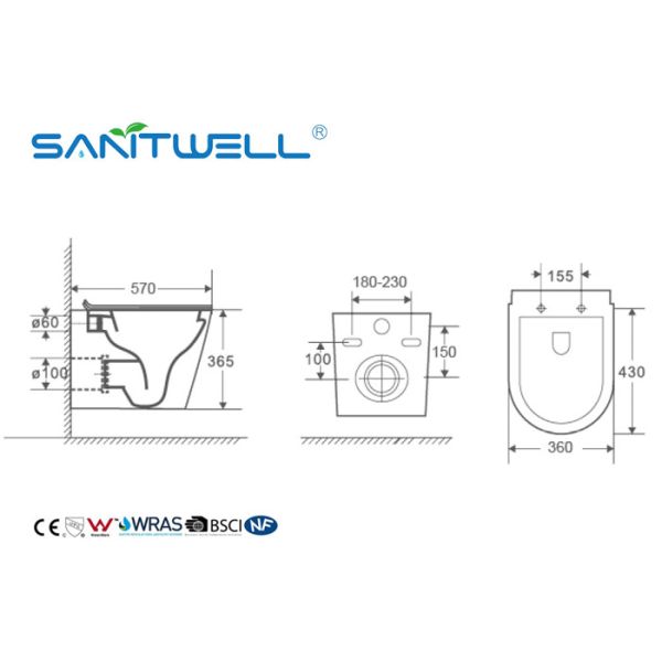 China Suppliers Hot Sale Chaozhou Ceramic Washdown Wall Mounted Wc Dual Flush Toilet One Piece Toilets