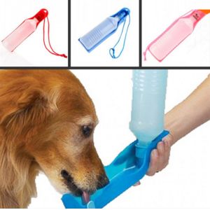 China 500ml Blue/Red/Pink pet drinking fountain Potable Pet Dog Cat Water Feeding Drink Bottle wholesale