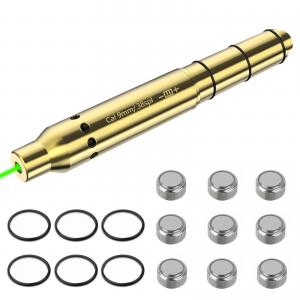 China 540nm Brass Bore Sight 9mm Green Laser Boresighter With 9 Batteries wholesale