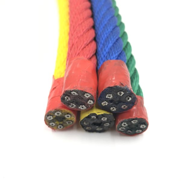 16mm 6 Strand Twist Polypropylene Combination Wire Rope With Steel Wire Core