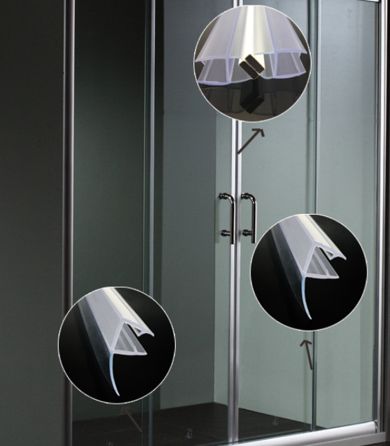 Shower Silicone Seal Strip for 120 Inch Glass Door Prevent Leaks and Stop Water Damage
