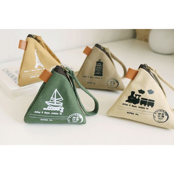 PERSONALITY CREATIVE RETRO ZONGZI COIN PURSE FEMALE MINI CANVAS ART CUTE COIN BAG KEY BAG