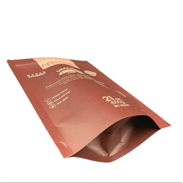 Kraft Paper Sachet Stand Up Pouch Kraft Paper Bag With Window, Sachet Kraft Stand Up Paper Pouch