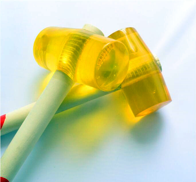 Transparent Rubber Mallet/Rubber hammer with colored wooden handle RHA-3