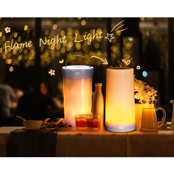 5W DC5V 1A USB Magnetic Gravity Sensor Led Flame Lamp With IR Remote Control