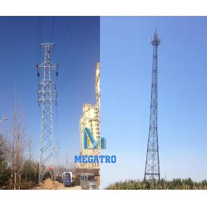 Free standing steel lattice tower