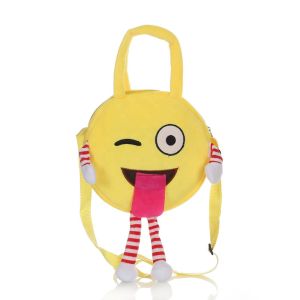 China Machine Washable Emoji Plush Backpack With PP Cotton Filled wholesale