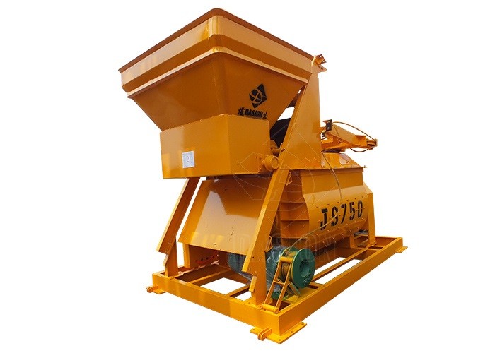 China Stationary Mini Concrete Mixer Machine , Auto Skip Loader 750L Hydraulic Concrete Mixer wholesale