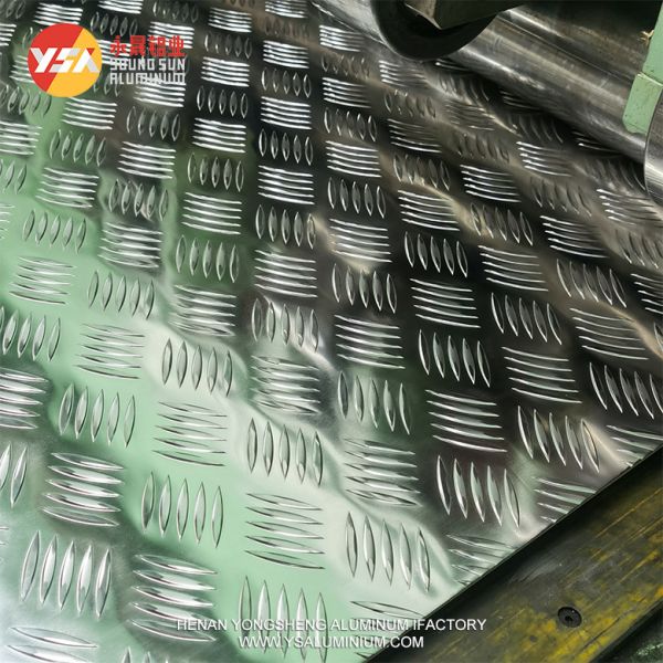 H112 Aluminium Chequered Plate 5 Bars 4x8 Aluminum Diamond Plate Embossed Aluminum Sheet
