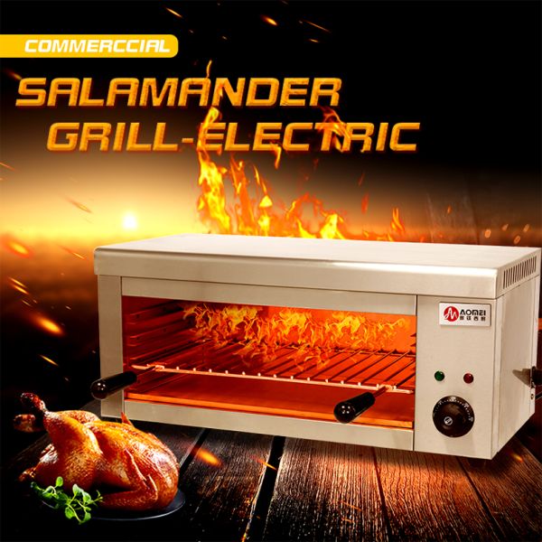 Power Source Electricity Commercial Chicken Roaster with Infrared Salamander Grill