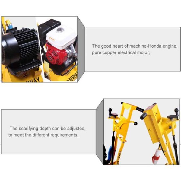 Removing Coatings Concrete Scarifier Machine Floor Preparation Equipment Push Model