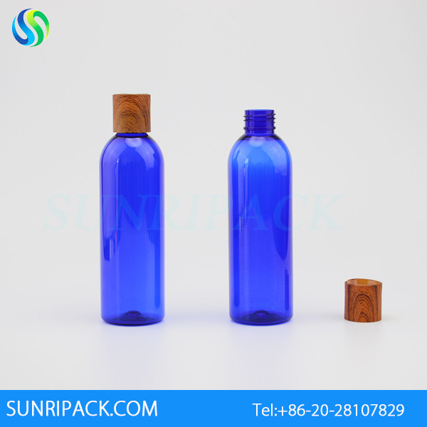 China 120ml blue Plastic bottles, 4oz cosmo round bottles, blue PET bottles wholesale