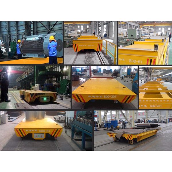 20 Ton Insulated Low Voltage Rail Transfer Cart , Conductive Railroad Flat Car