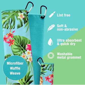 Custom Sublimation Printed Microfiber Golf Towel Absorbent