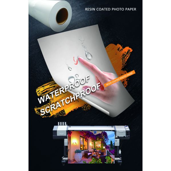 Warm White Premium Glossy Photo Paper , RC Glossy Photo Paper 36 Inch 240gsm