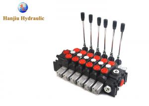 China Sectional Directional Control Valves 36.8gpm Hydraulic Valves With 6 Control Lever For Dump Truck on sale