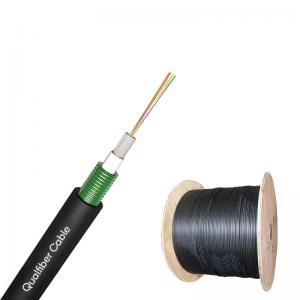 China Outdoor Central Tube Fiber Cable , GYXTS Armoured Fiber Cable With HDPE Sheath wholesale