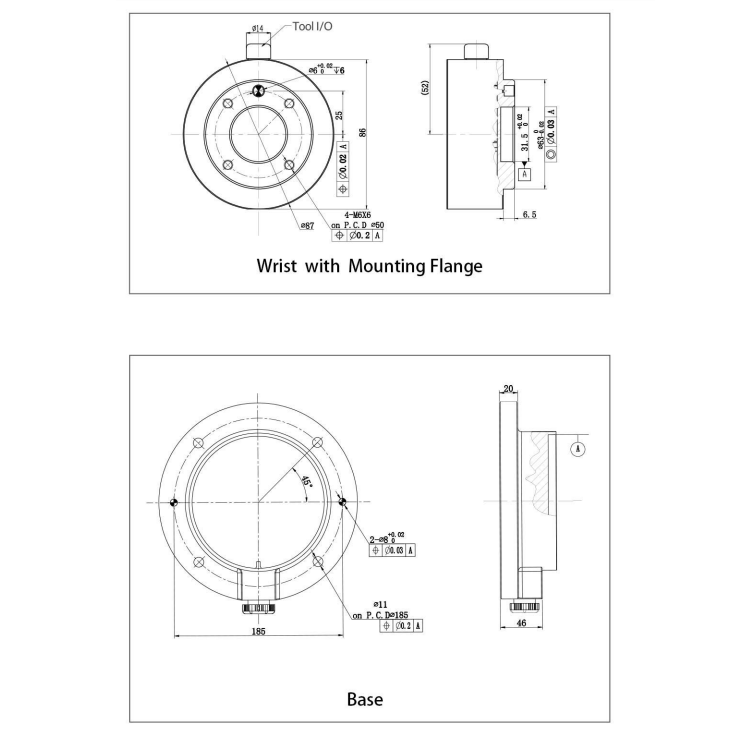 AUBO I16 Collaborative Robot Arm For Dispensing Engine Assembly