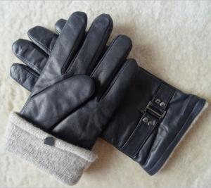 China Wholesale Stock Classic Design genuine Leather men Goat Skin Leather Gloves wholesale