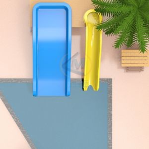 1.5M Height Commercial Pool Slides Outdoor Pool Slide For Children Leisure