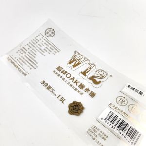 Customization Self Adhesive Labels Transparent Waterproof UV Printing Wine