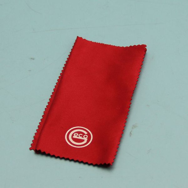 Embroidery Logo 12*15cm Microfiber Drawstring Jewelry Pouch