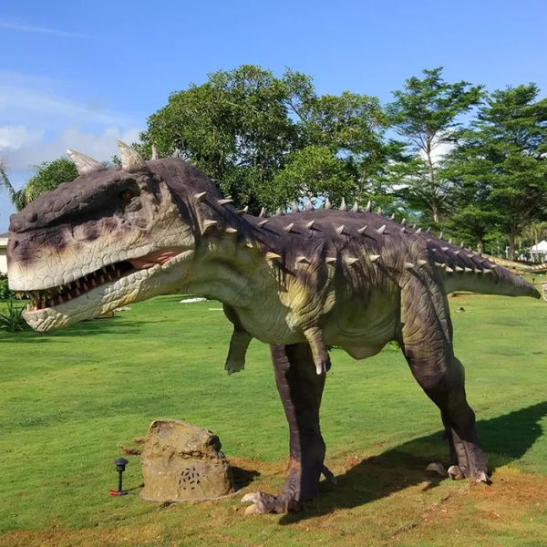 Theme Park Realistic Animatronic Dinosaur Carnotaurus With Movement And Sound Customization
