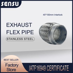 China 45X100mm Inside Interlock Exhaust Flexible Pipe SS201 202 304 wholesale