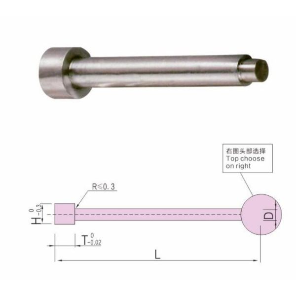 SUJ2 Plastic Injection Mold Parts Polishing Round Mold Core Pins For Die Casting