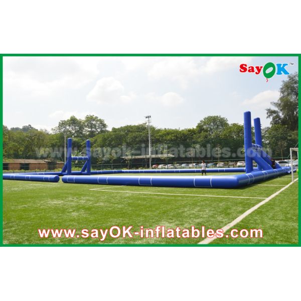 Football Inflatable Games Giant Outside PVC Tarpaulin Inflatable Soccer / Football Field Court CE Standard