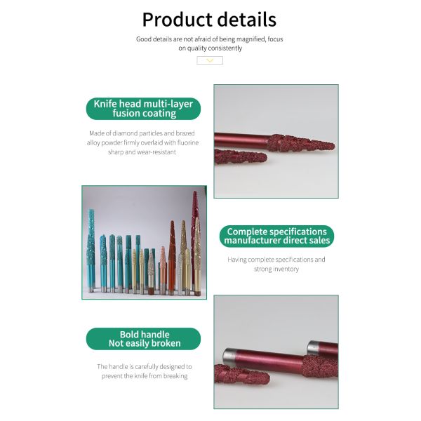 Marble Granite Stone Drill Bit 55HRC 60HRC Brazed Stone Knife