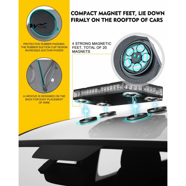 Power Source Corded Electric LED Strobe Beacon Lights Bar for Emergency Traffic Warning