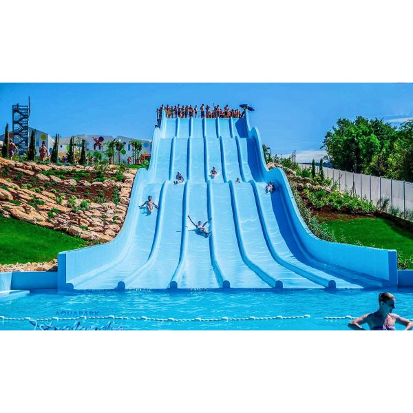 ODM Kid Aqua Theme Park Swimming Pool Water Fun Toy Rides Fiberglass Slide Set
