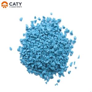 China Blue EPDM Rubber Granules Playground Flooring Weather Resistance Good Shock Absorption wholesale