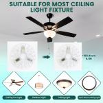 ERP Rosh LED Modules 5CCT 12W/18W/24W DIP Switch Ceiling Light Fan With Witch